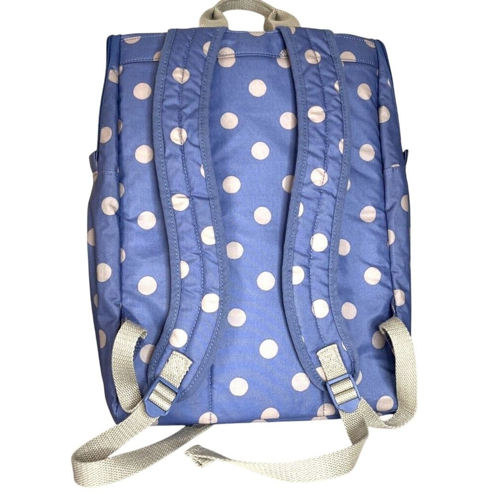 Cath Kidston London Light Blue Polka Dot Fold Over Backpack NWOT - Picture 4 of 16